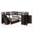 Twin-Twin Over Full L-Shaped Bunk Bed With 3 Drawers, Movable Desk, And Closet-1618093266