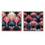 Galkhaï - ensemble de 2 collages carrés botaniques abstraits-101850955-101850953