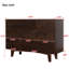 Buffet en bois massif 47 po Auburn - Rangement rustique avec pieds en X