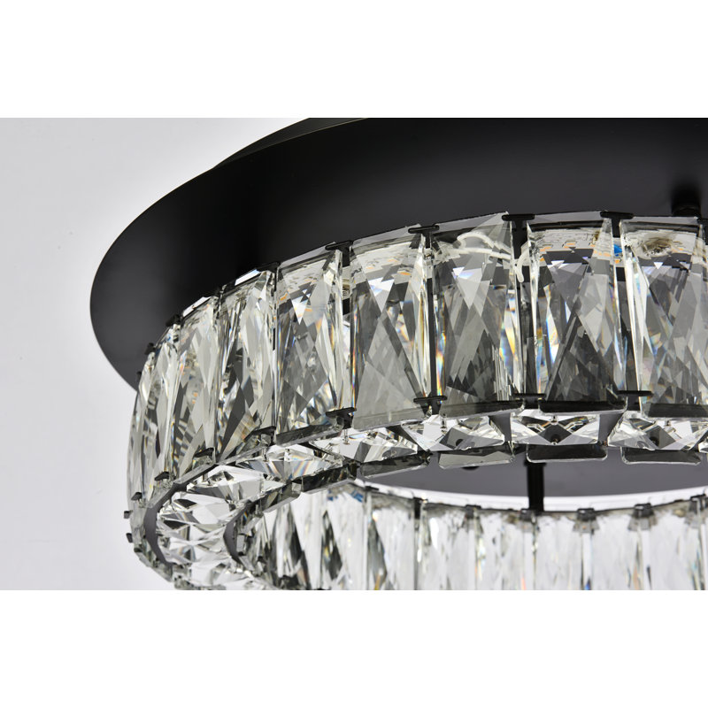 Plafonnier encastré à DEL 17,7 po Bodell, H 5,1 po x l 18 po x P 18 po, Noir, 22.5