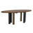 Journal Walnut Oval Solid Wood Top with Steel Base Dining Table
