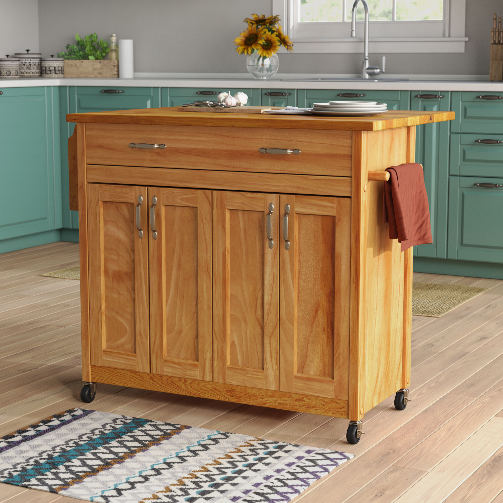 Winston Porter Lapithos Kitchen Cart & Reviews | Wayfair