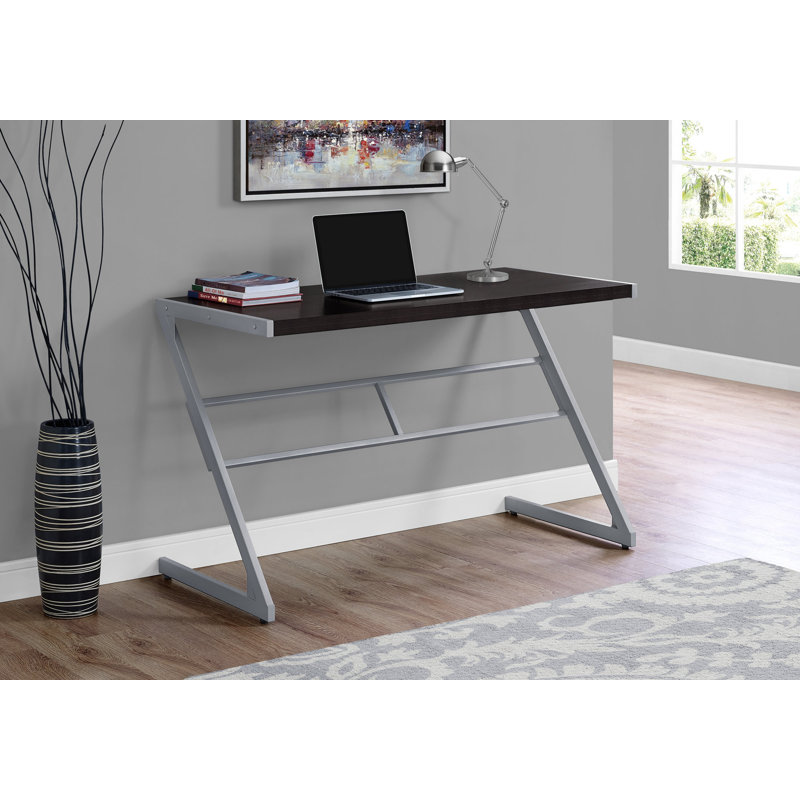 Bureau d'ordinateur, Espresso / Argent