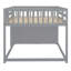 Lit superposé double avec 4 tiroirs et 3 tablettes - gris-120940599-120940602