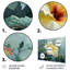 Ensemble de décorations murales jaunes, gris et délicats Hibiscus I - Hibiscus-384584048-384584051