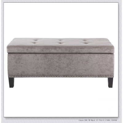 Banc de rangement touffeté à fermeture douce et confortable