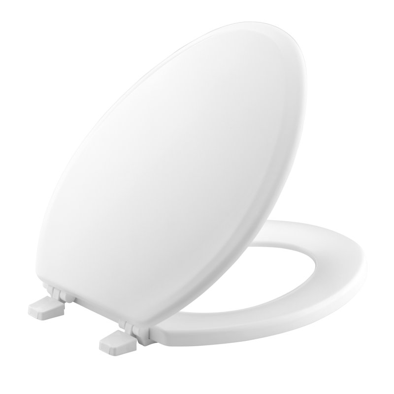 Ridgewood Toilet Seat, Honed White, Elongated