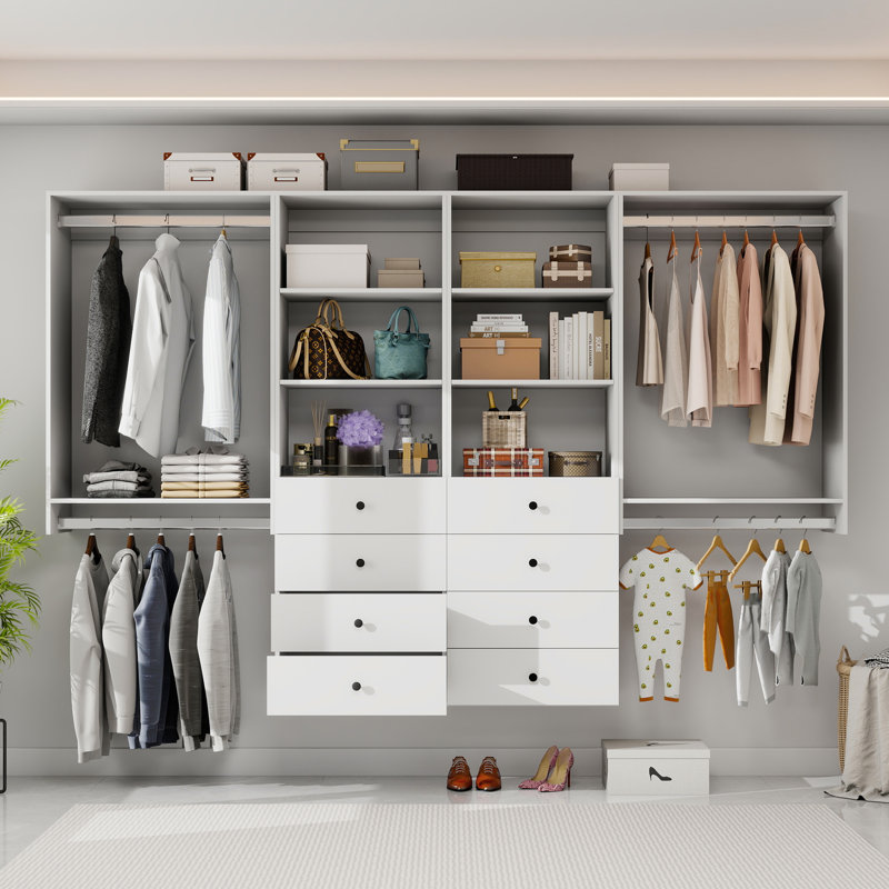 Système de placard Alessandrino 110,24, Blanc