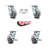 4-Piece Thermoplastic Rubber Caster Set