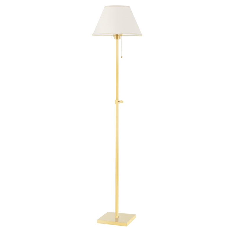 Lampe sur pied 52 po Leeds, Laiton vieilli