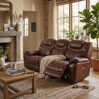 Levant 85'' Faux Leather Power Reclining Sofa