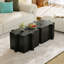 Table d'appoint casse-tête de puzzle, table MGO à bord convexe modulaire - acheter simple ou combiner pour des aménagements personnalisés, intérieur et extérieur, couleur noire-148611665