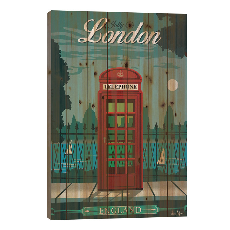 Londres - sans cadre, impression, H 40 po x l 26 po x P 1,5 po, Bois