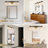 22.5" Large Bathroom Vanity Light Fixture - 3-Light Black And Gold Wall Sconce With Clear Glass Shade For Farmhouse, Modern, And Traditional Spaces-1908659650-1908659663-1908659661