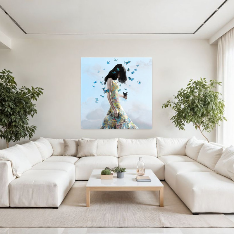 «Don’T Forget Me», art urbain papillon contemporain, H 48 po x l 48 po