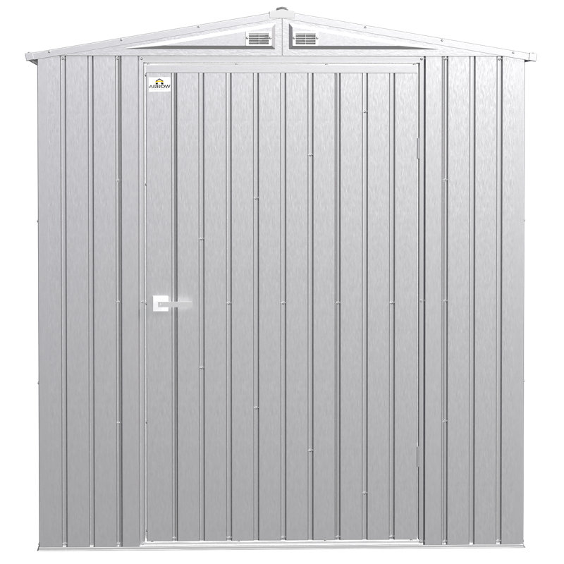 6 ft x 6 ft Silver Galvalume Steel Portable Storage Shed