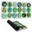 Green circles - 15.75"x31.50" Desk mat