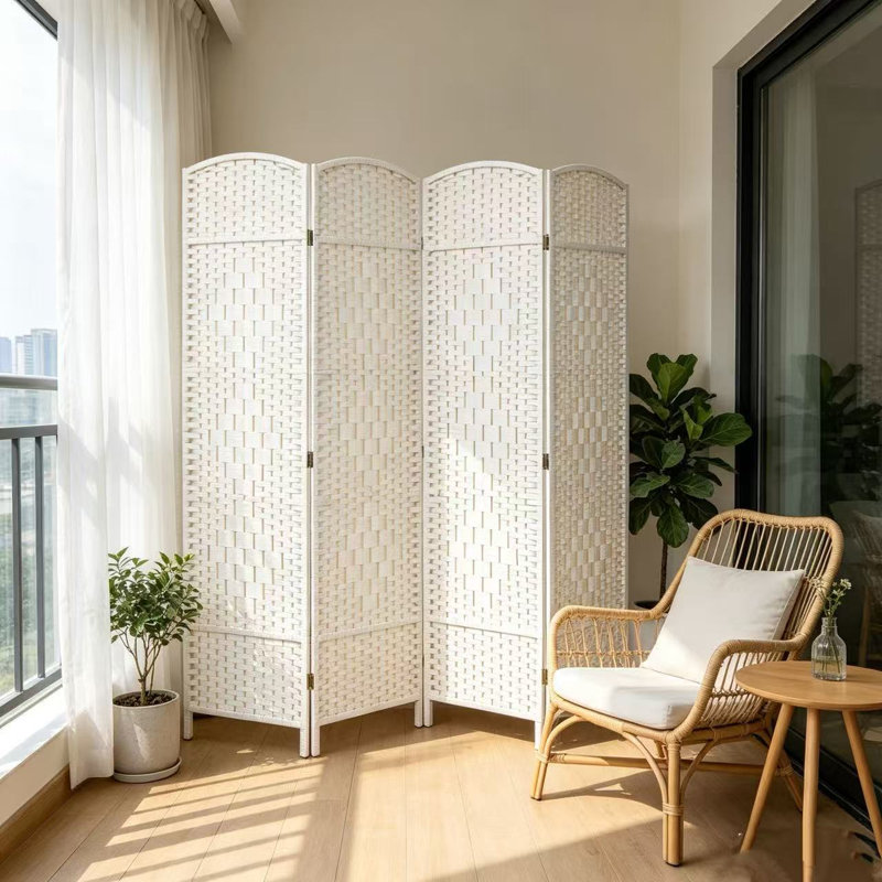 170cm H Folding Room Divider, 170" H x 160" W x 5" D