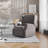 Jillean Upholstered Wingback Manual Rocking Glider Recliner Chair with 360° Swivel-1504135537
