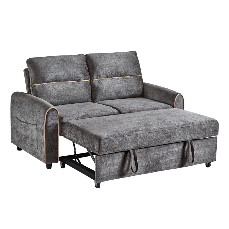 Canapés en chenille multifonctionnels, lit gigogne compact avec rangement pour les salons modernes