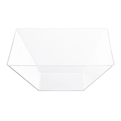 Clear Square Plastic Serving Bowls (3 qt.)