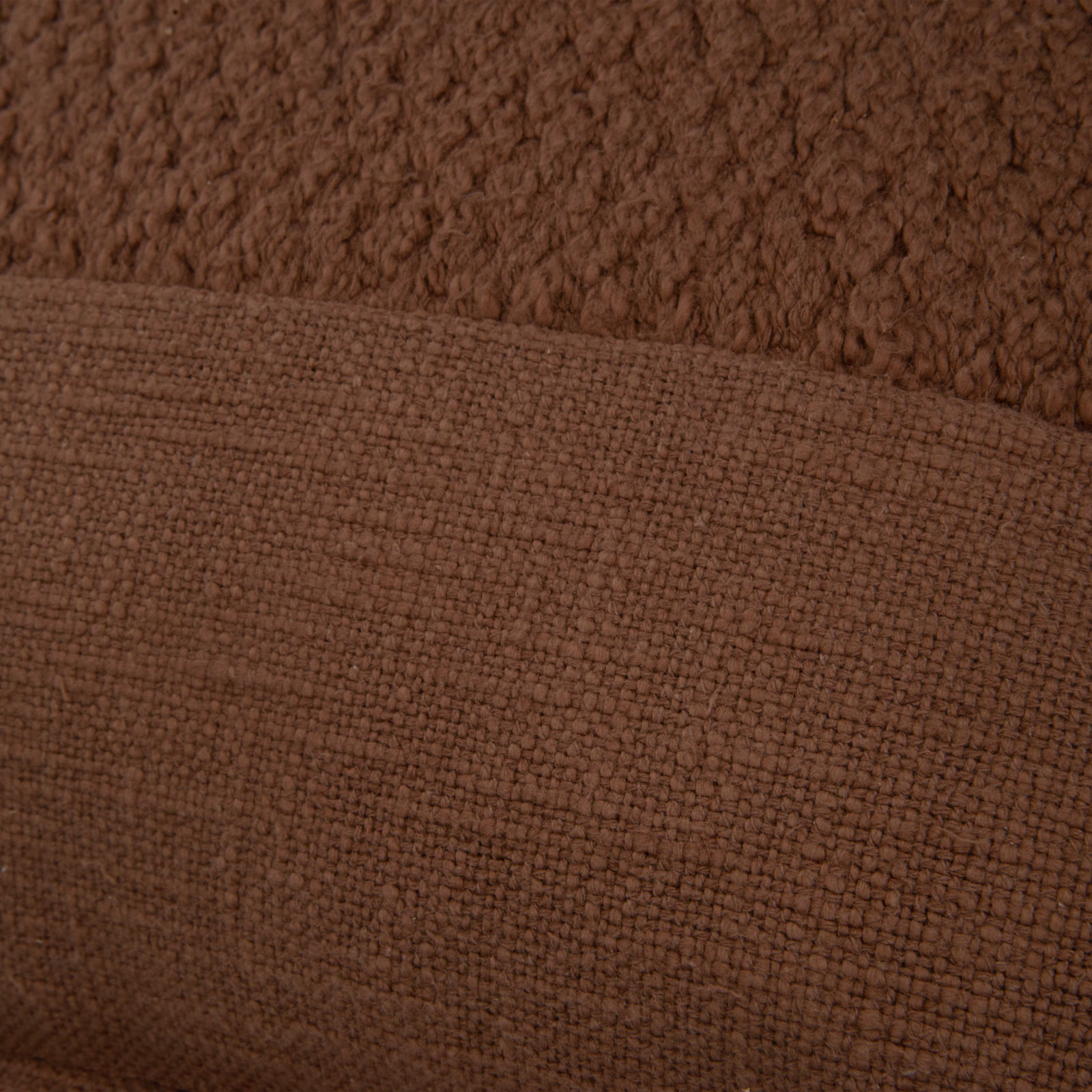 Colombe Flanged Cotton Throw Pillow, Brown