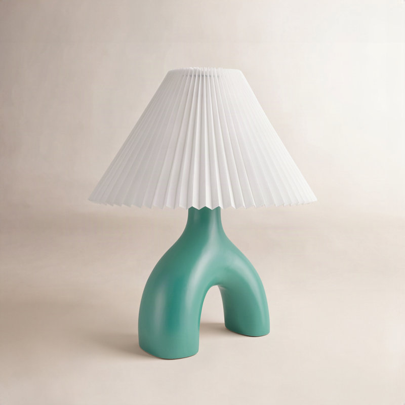 Celes Table Lamp, White, Green