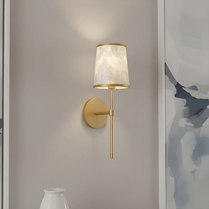 Windley 1-Light Brushed Gold Wall Sconce
