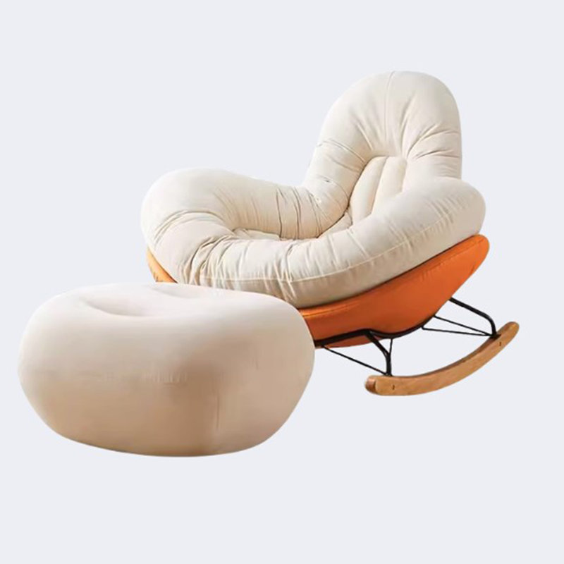 Chaise berçante simple à bascule, Orange