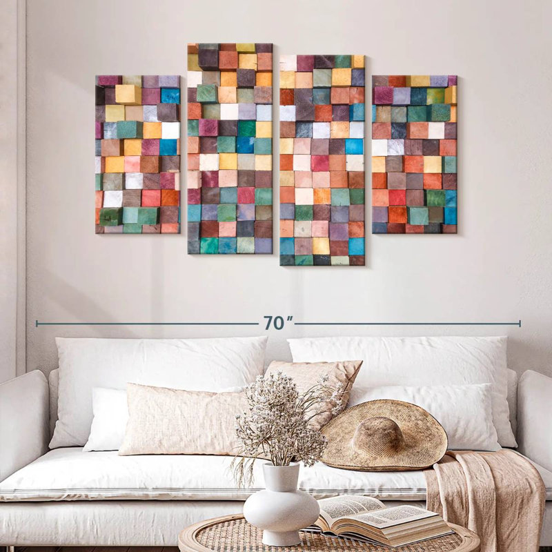 Avery Stacked Wooden Blocks, 32" H x 52" W