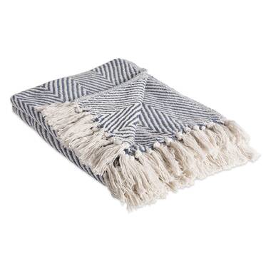 Synthia Diamond Textured Woven Throw in Grey buy online from the