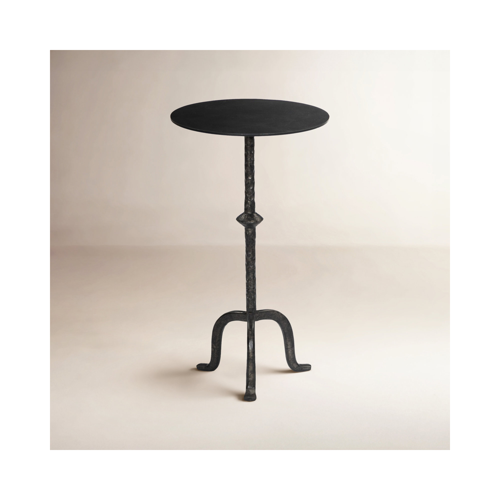 Redrow End Table-Raw Iron, Raw Black