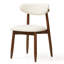 Chaises de salle à manger modernes et rembourrées en bois massif, avec siège et dossier rembourrés, design confortable, couleur beige (lot de 4).-1554542024-1554542025