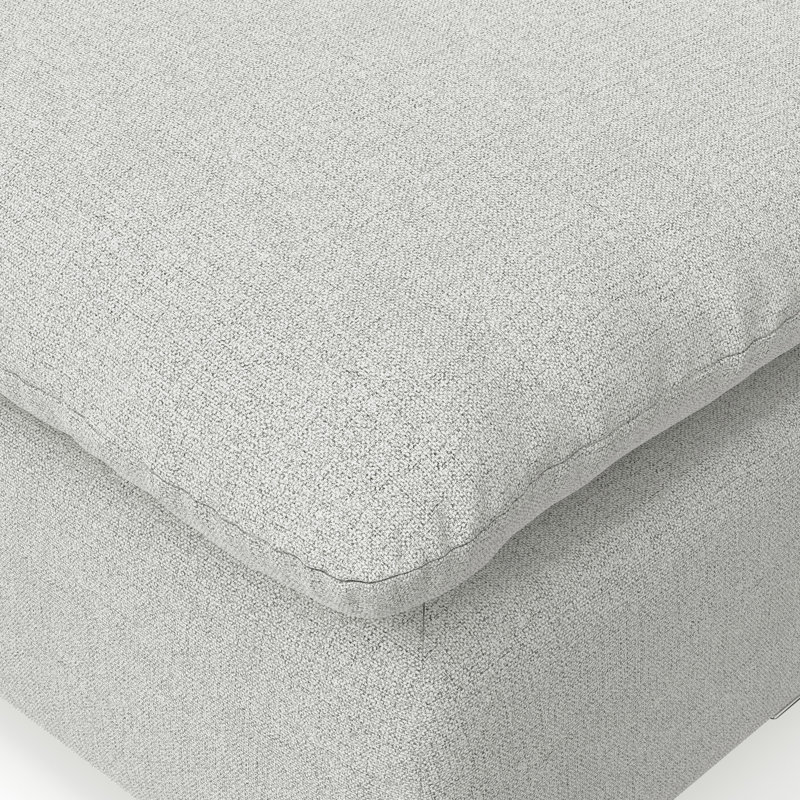 Jasmine Right-Arm Sofa Module in Light Gray Chenille Fabric