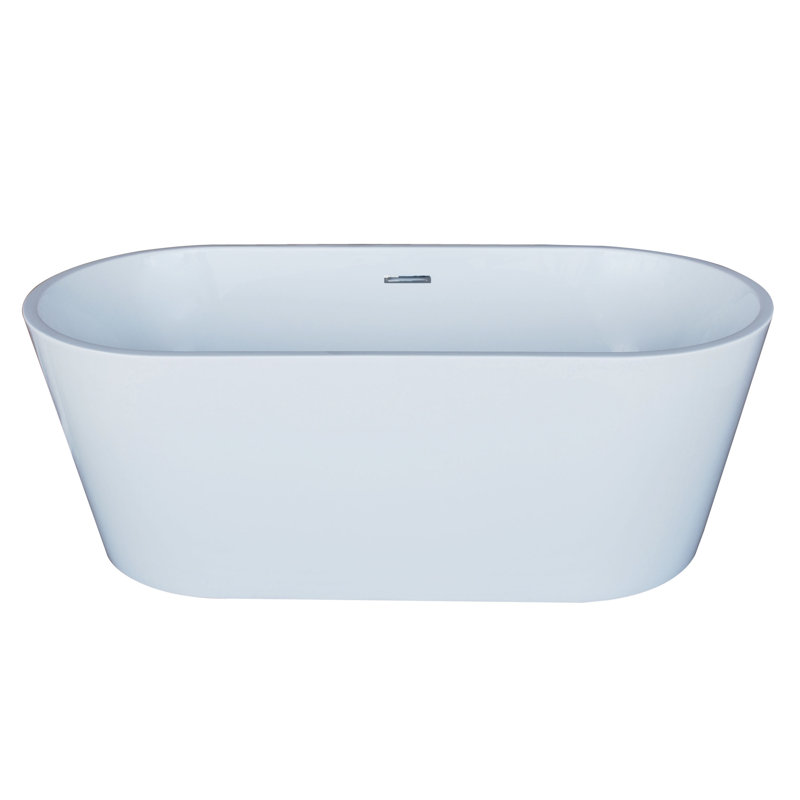Dover Glossy White Freestanding Acrylic Soaking Bathtub