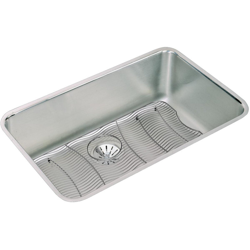 Ensemble d’évier de cuisine encastré l 30,5 po x l 18,5 po avec drain parfait Lustertone