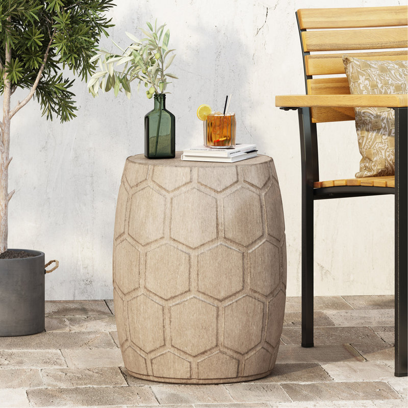 Table d'appoint d'extérieur en béton léger
