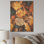 Jaune et orange feuilles d'automne mapple III - feuilles sur bois