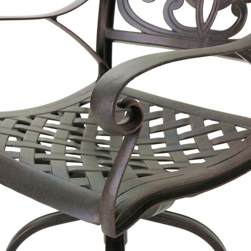 Tabouret pivotant en fonte d'aluminium