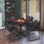 Nicklas square break room table, 4 Zeng stacking chairs-32668296-32668293