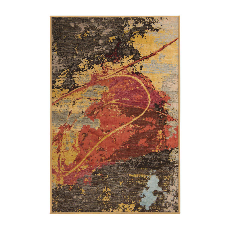 Abstract Indoor Rug, Rectangle 2' x 3'