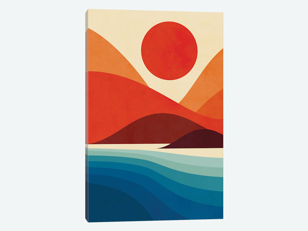 AllModern Tadeo Seaside - Wrapped Canvas Graphic Art Print & Reviews ...