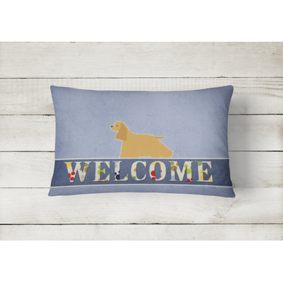 Emerson Cocker Spaniel Welcome Lumbar Pillow