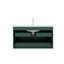 Meuble-lavabo de salle de bain avec lavabo, armoire de rangement flottante murale moderne avec 2 tiroirs, lavabo en céramique blanche sans robinet