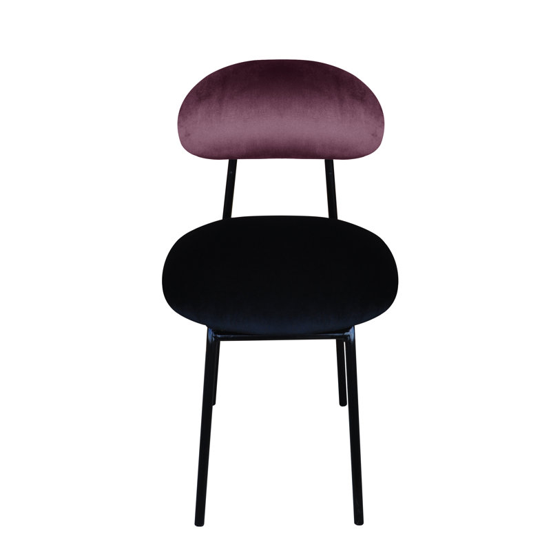 Plum Upholstered Slipper Chair, Violet