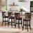 Set Of Bar Stools Swivel Bar Chairs With Footrest, Lattice Backrest-899161090-899161215