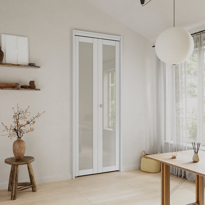 Porte pliante en verre manufacturé 1-Lite, 24 po x 80 po