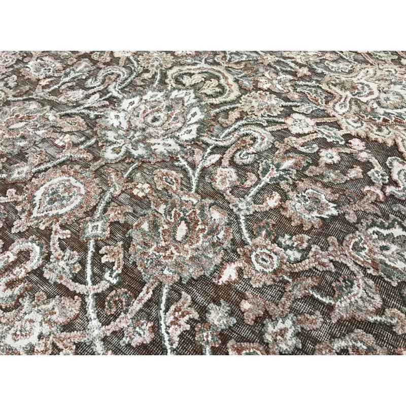 Tapis rouille et rouille de haute qualité noué à la main