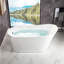 Baignoire de trempage autoportante en acrylique avec drain réversible 67 po. X 32 po.-56335179