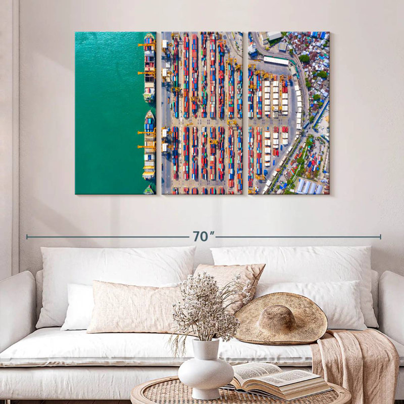 Mehar Container Port, 32" H x 50" W